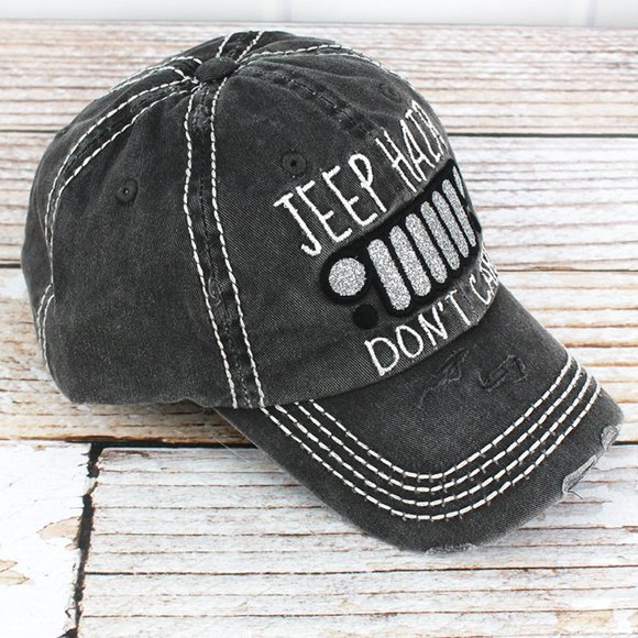 NWT Distressed Jeep Hair Cap - Picture 2 of 3